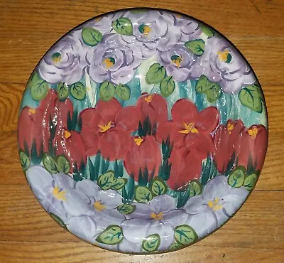 Lesal Ceramics Lisa Lindberg Van Nortwick Studio Art Ceramic Floral Bowl USA • $30