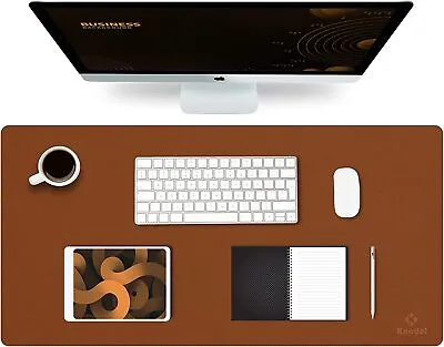 Desk Pad Office Desk Mat Pad PU Leather Waterproof Desk Mat Laptop Mat Dual-Side • £12.99