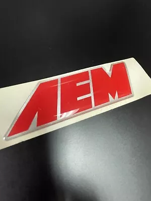 2 X Vintage Domed AEM Intake Electronics Decals Stickers 3.5  X 1  RED • $8.88