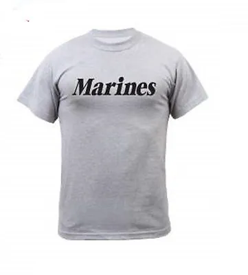 US Marine Corps   Marines   GREY T-Shirt Licensed USMC Vintage PT Workout  Gray • $17.99