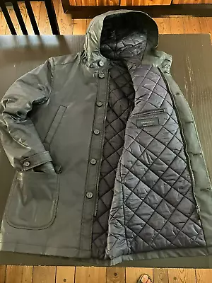 MADE IN ITALY Bertelli Italian Dry Waxed Hooded Padded Parka Trench Waterpr Wind • $165