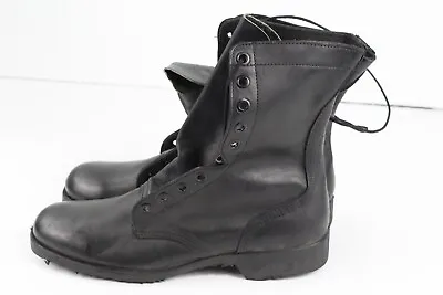 Vintage 1984 US Army Military Black Leather Combat Jungle Boots Sz 10.5 R NOS • $79.99