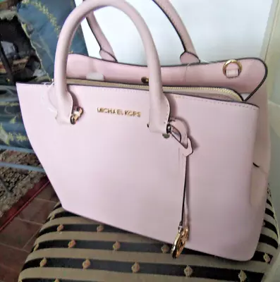 MICHAEL KORS SAVANNAH BLOSSOM  SATCHEL CROSSBODY PINK Brand NEW • $55