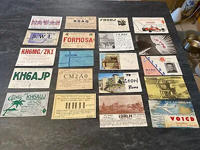 Vintage Lot Of 100 QSL SQL Cards Postcards Ham Tube Radio Mixed Lot #FF • $35