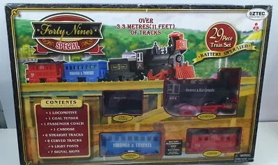 Forty Niner Special Battery Operated Train Set 29 Pce 2016 VGC Eztec Locomotive • $50