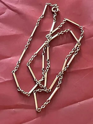Edwardian Antique C1900 9Ct Rose Gold Fancy Link Necklace Chain 46.5cm 3.9Gms • £499
