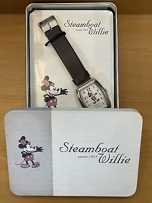 Disney Steamboat Willie Since 1928 Watch With Tin Box And Papers • $29.99