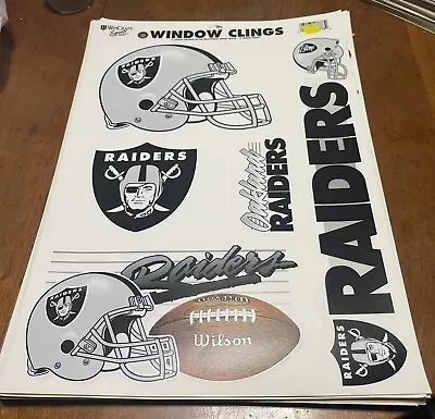 Vintage Oakland Raiders 5 Decals WinCraft NFL Window Clings 11x17 NEW 2002 • $10.20