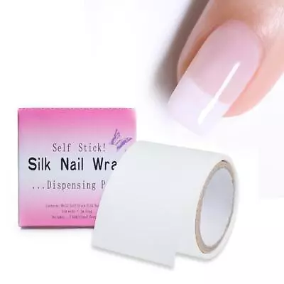 Adhesive Silk Nail Wrap Reinforce Nail Protector White UV Gel Acrylic Nail Tool • $2.10