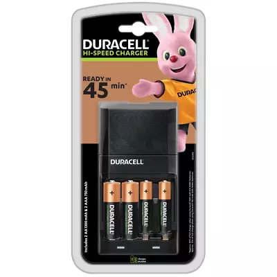 Duracell Battery Charger Hi-Speed Advanced CEF27 With 2 X AA & 2 X AAA Batteries • £22.95