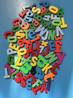 Lot Of Assorted Plastic Magnetic Letters And Numbers • $6