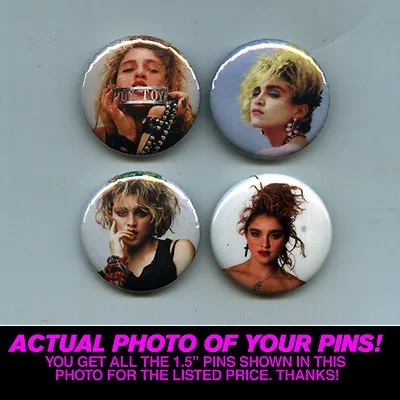 MADONNA - 1.5  PINS / BUTTONS (poster Print Art Shirt Lp Record Vintage 80s Mtv) • $5.99