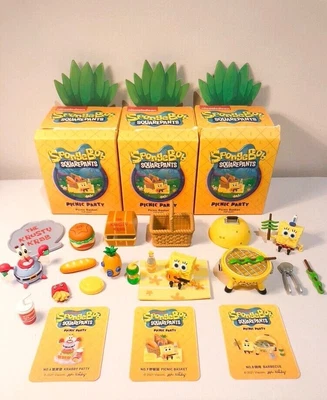 £33 • Buy POPMART SpongeBob Squarepants Picnic Party Blindbox Miniature Toy Figure Bundle