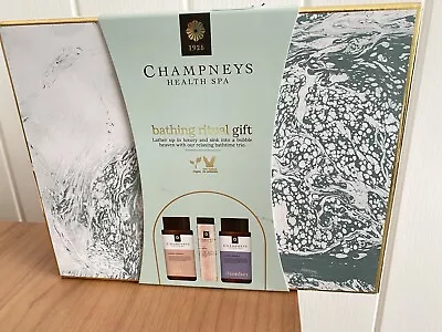 Champneys Health Spa Bathing Ritual Vegan Trio Perfect Gift Set NEW Sealed • £20