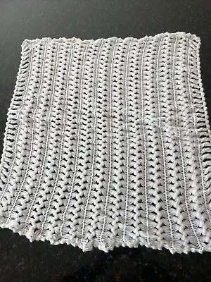 Vintage HAND Embroidered White  56cm X 52 Cm  Baby Shawl/ Wrap • $20