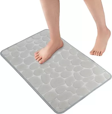 Memory Foam Bath Mat Comfortable Cobblestone Bathroom Rug 24 X17  • $8.87