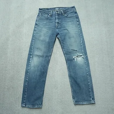 Levi's Straight Jeans Men Size 30x30 Blue Cotton Mid-Rise Distressed Regular Fit • $12.59