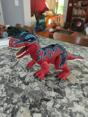 Mattel Imaginext 2004 Razor T-Rex Dinosaur Red Blue Roars Working • $15