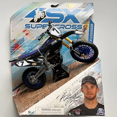 SX Supercross Aaron Plessinger 1:10 Scale Black Yamaha Motorcycle 1st Edition #7 • $24.43