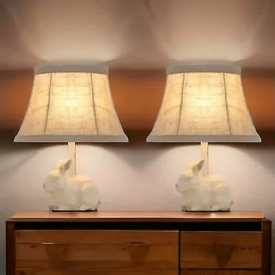 Bunny Rabbit Whimsy Pair: Charming Accent Lamp Duo • $119.95