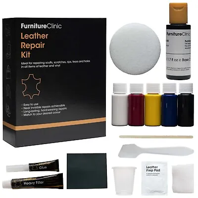 Leather Repair Kit For Furniture Sofa Car Seat Couch Scuffs Scratches Holes • £26.95