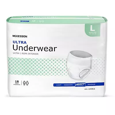 McKesson Adult Disposable Pull On Up Underwear Diapers L Heavy Absorbency 72 Ct • $40.29