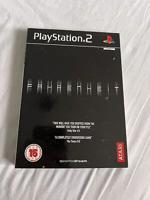 Fahrenheit (Sony PlayStation 2 2005) - European Version With Rare Cover • £5.95