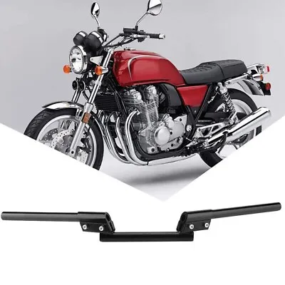 7/8  22mm Black Aluminum Motorcycle Bar Handlebar For Chopper Bobber Cafe Racer  • $39.99