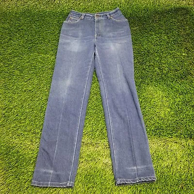 Vintage 80s LEVIS High-Rise Mom Jeans 12 (26x30) Dark Faded Whiskered Creased • $68.95
