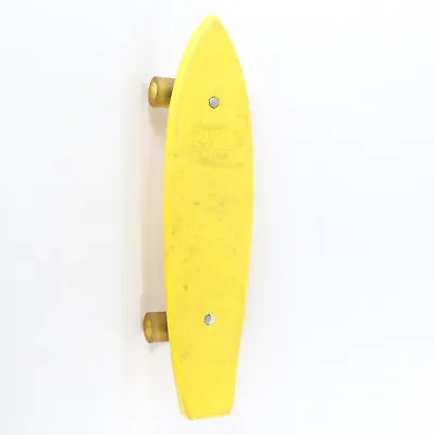 1970s California Free Former Yellow Vintage Retro  Plastic Skateboard Deck 23.5  • $25
