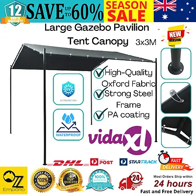 $144.97 • Buy Large Gazebo Pavilion Outdoor Event Camping Picnic Party Tent Shade Canopy 3x3 M