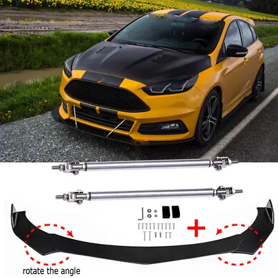 For Ford Focus ST RS SE MK3 MK4 Front Bumper Lip Splitter Spoiler W/ Strut Rods • $65.55