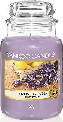 Yankee Candle Scented Candle Lemon Lavender Large Jar Candle Long Burning Candle • £36.21