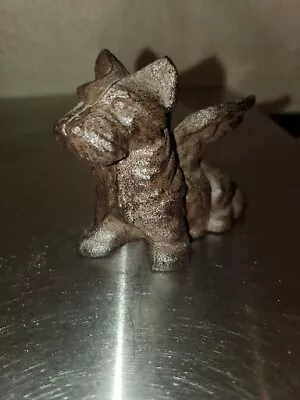 Cast Iron? Metal Scottie Westie Puppy Dog Wings Angel Dog Figurine Paperweight  • $18