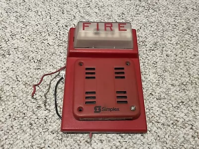 Vintage Simplex 4903-9101+2901-9839 Fire Alarm Horn/Strobe • $99.99