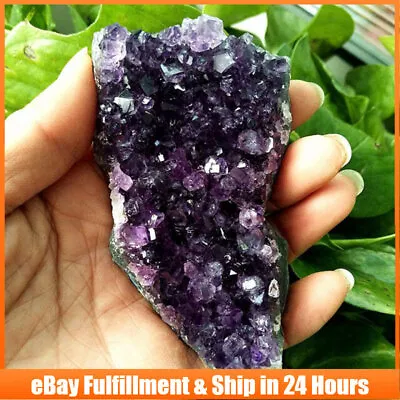 Raw Natural Purple Amethyst Crystal Point Stone Cluster Quartz Druzy Geode Reiki • $10.82