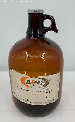 Vintage A&W Root Beer Amber One Gallon Jug With Twist Off Lid • $34.99