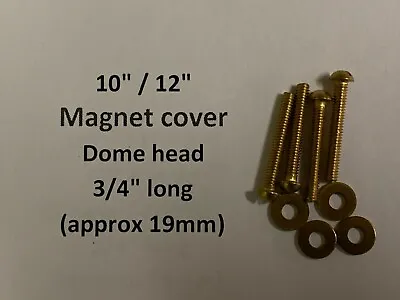 4 Solid Brass Screws & Washers TANNOY 10/12  Magnet Cover Red Gold HPD 3/4  Long • £6