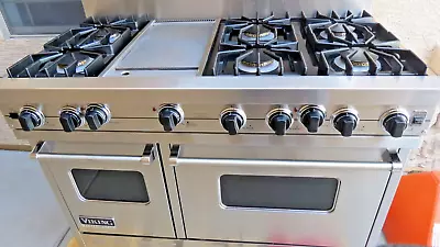 Viking Vgic4876gss Pro- Style 48  Gas Range  6 Burners & Griddle With Shelf • $4595