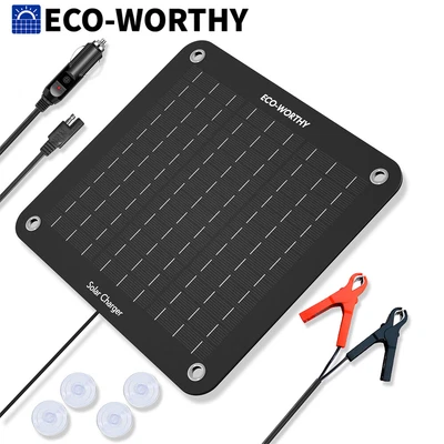 £24.99 • Buy 10W 12V Portable Solar Panel Trickle Charger Car Battery Maintainer For Boat RV
