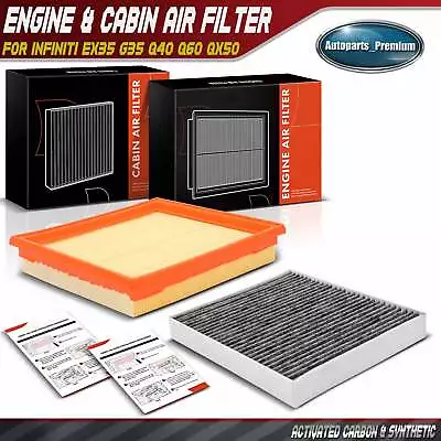 Engine & Activated Carbon Cabin Air Filter For INFINITI EX35 G35 Q40 Q60 QX50 • $29.99