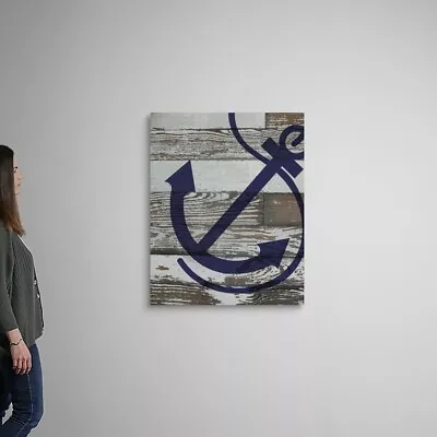 Coastal Nautical I - Anchor Canvas Wall Art Print  Home Decor • £183.37