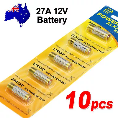 10x OZ 27A 12V MN27 LR27 A27 L828 V27GA Alkaline Battery Garage Car Remote Alarm • $7.45