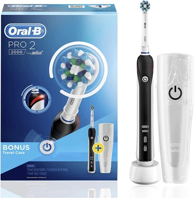 $84.19 • Buy Oral-B Pro 2000 Black Electric Toothbrush + Travel Case