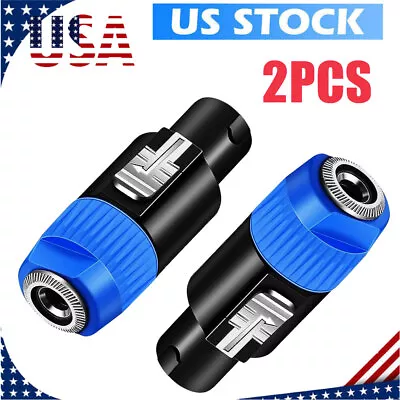 2pcs Speakon To 1/4  Inch Connector Pro Speak-On Male To 1/4 Female Plug Adapter • $11.99