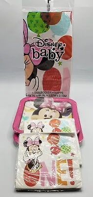 Disney Baby Minnie Mouse 1st Birthday Bundle 16 Plates 32 Napkins 1 Tablecover • $21.88