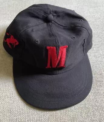 Marlboro Cap M Logo Red Horse Promo Baseball Hat Strapback One Size Black Color • $11.99