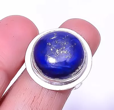 Natural Lapis Lazuli Ring Size 6 925 Solid Sterling Silver Jewelry For Girls • $12.99