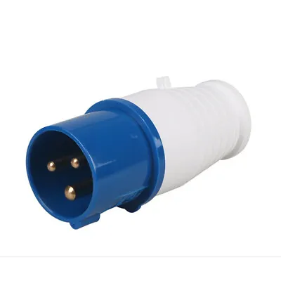 240v 16amp 3 Pin Blue Site Industrial Plugs/ Sockets Male/female Ip44 2p + Earth • £4.96