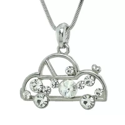 Car Necklace Made With Swarovski Crystal Beetle Auto Pendant Jewelry 18  Chain  • $29.99